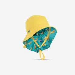 Cappello Anti-UV Baby SAVANE Giallo-azzurro -Nabaiji cappello anti uv baby savane giallo azzurro 2