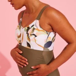 Costume Acquagym Prémaman AYA FLO Bianco-verde 9 Costume Acquagym Prémaman AYA FLO Bianco-verde -Nabaiji costume acquagym premaman aya flo bianco verde 4