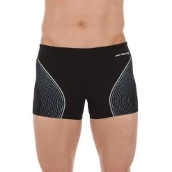 Costume Boxer Uomo FIT Nero-grigio