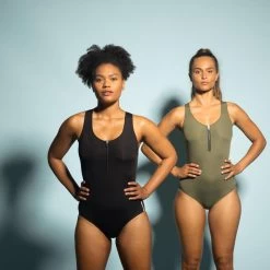 Costume Intero Acquagym Donna LIO Verde Militare -Nabaiji costume intero acquagym donna lio verde militare 3