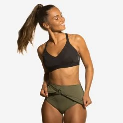 Costume Intero Acquagym Donna LIO Verde Militare -Nabaiji costume intero acquagym donna lio verde militare 4