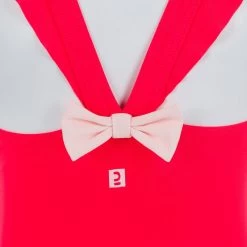 Costume Intero Baby Bambina Volant Rosso -Nabaiji costume intero baby bambina volant rosso 2