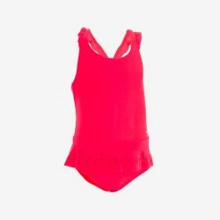 Costume Intero Baby Bambina Volant Rosso