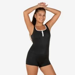 Costume Intero Donna HEVA SHORTY ZIP Nero