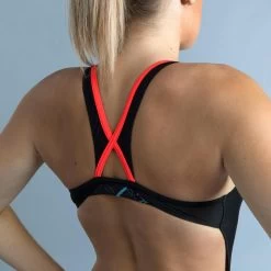 Costume Intero Donna LAÏA Nero-rosso -Nabaiji costume intero donna laia nero rosso 3