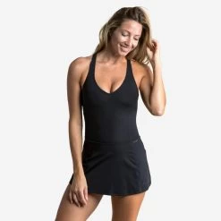 Costume Intero Donna PEARL Volant Nero