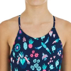 Costume Intero Gonnellina Bambina LILA Blu -Nabaiji costume intero gonnellina bambina lila blu 4