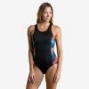 Costume Intero Piscina Donna VEGA LIGHT FERN Nero