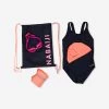 Kit Piscina Bambina START Costume, Occhialini, Cuffia, Telo, Sacca
