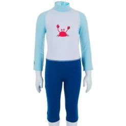Muta Nuoto Anti-UV Baby / Bambino Maniche Lunghe Fantasia Azzurra -Nabaiji muta nuoto anti uv baby bambino maniche lunghe fantasia azzurra 2