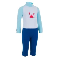 Muta Nuoto Anti-UV Baby / Bambino Maniche Lunghe Fantasia Azzurra