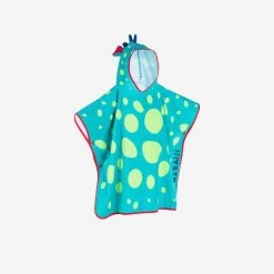 Poncho Baby Bambino DRAGO Cotone Azzurro-verde